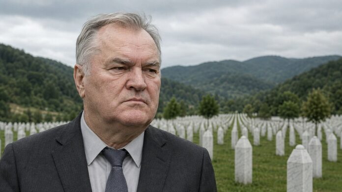 Ratko Mladić durante il processo per il genocidio di Srebrenica