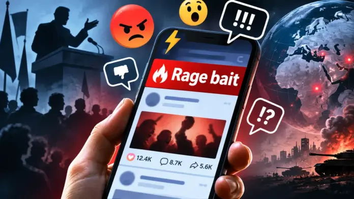 Rage bait nella comunicazione politica e geopolitica: rabbia e polarizzazione sui social network
